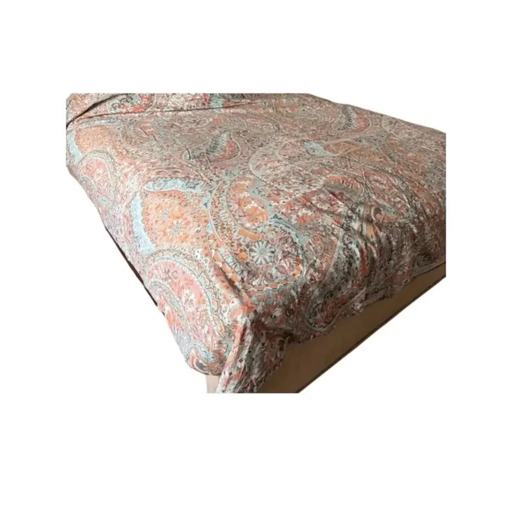 Pottery Barn F/Q Organic Cotton Paloma Paisley Duvet Cover 2 Standard Shams Bed